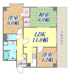 コスモ南武庫之荘の物件間取画像